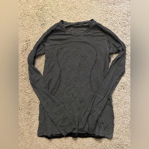 Lululemon Swiftly Tech Long Sleeve, Black and White Striped